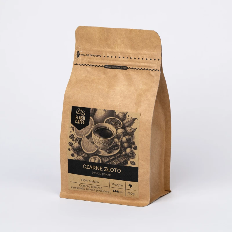 Kawa ziarnista Czarne Złoto 100% Arabika 250g | Flashcaffe
