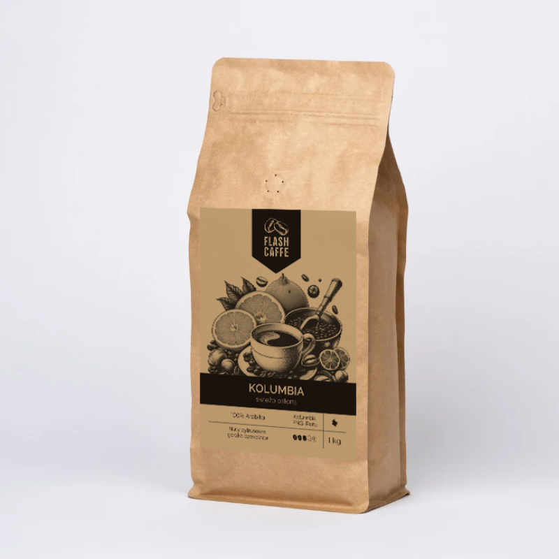 Kawa ziarnista Kolumbia 1kg | Flashcaffe